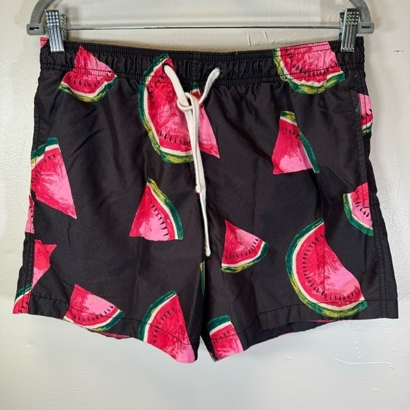 H&M Other - H&M men's watermelon print swim shorts surfboard trunks pockets mesh liner small